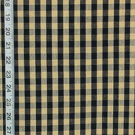 Checked Fabric Gingham Tan Tea Stained Rt Chest Dc07 Black