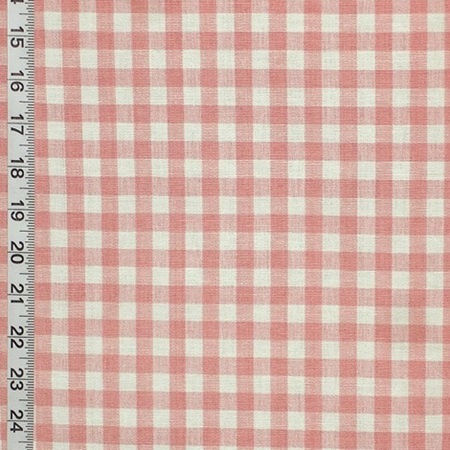 Rose Pink Gingham Fabric