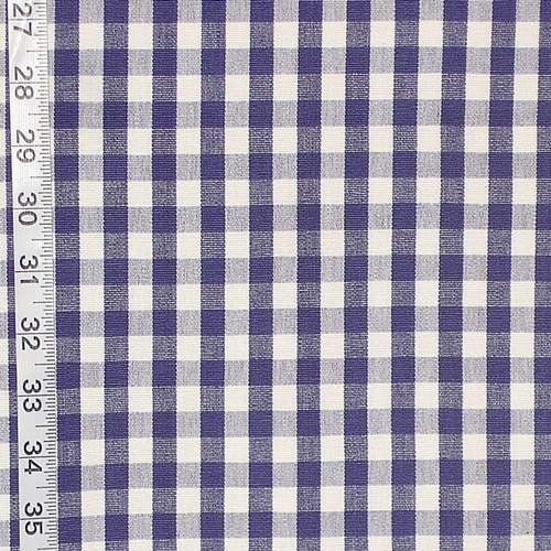 3/8 SMALL GINGHAM CHECK FABRIC- ROYAL BLUE