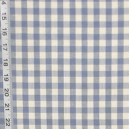 French blue checked fabric gingham RT-Chest- Sky