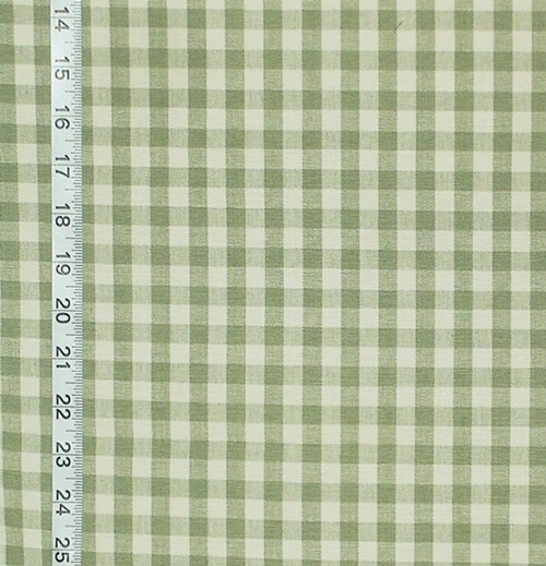 FERN GREEN GINGHAM CHECKED FABRIC