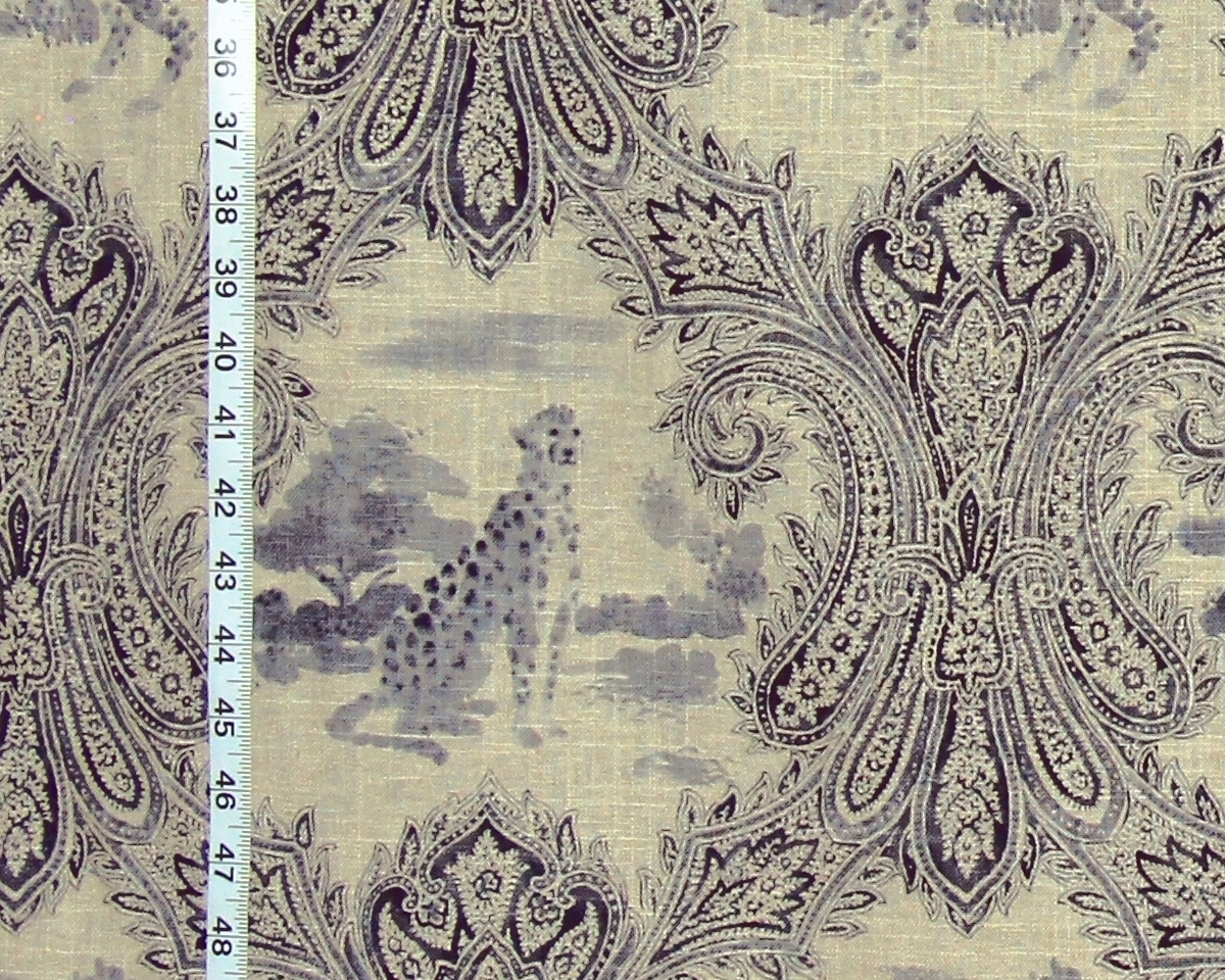 CHEETAH PAISLEY TOILE FABRIC