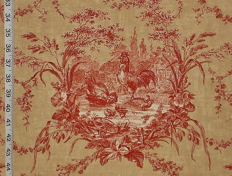Waverly La Pe Ferme En Rooster Toile Fabric Ruby Destash Waverly La Pe Ferme En Rooster Toile Fabric Ruby Destash 70