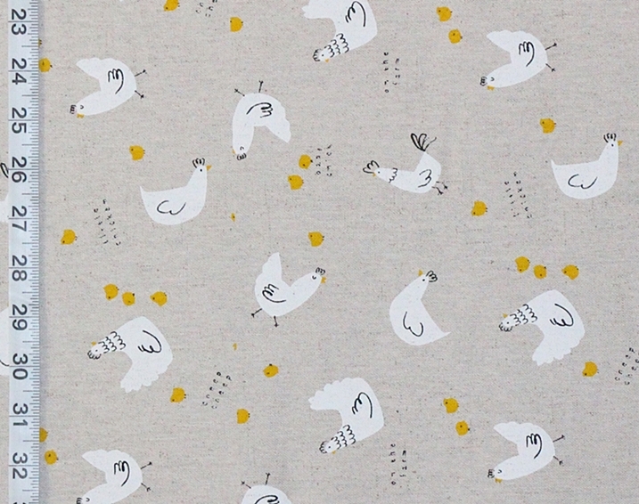 HEN AND CHICK FABRIC