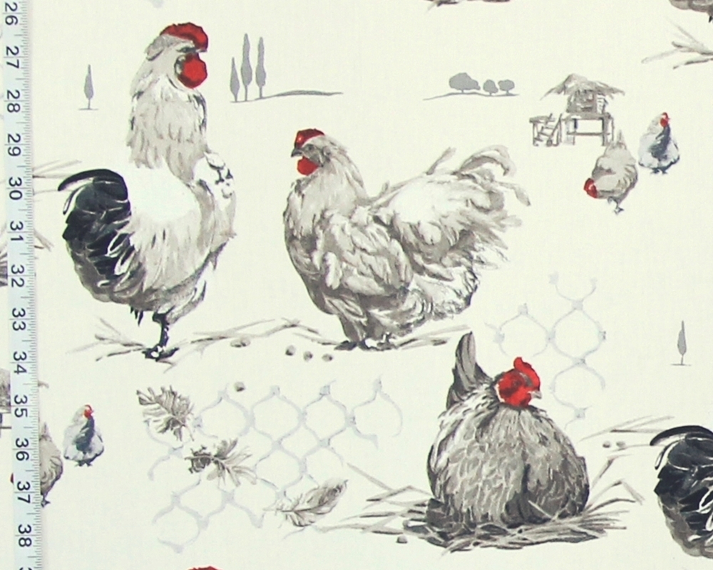 FRENCH CHICKEN TOILE FABRIC
