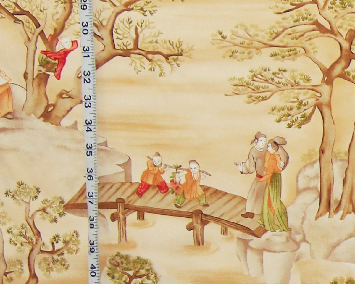 Schumacher Fabric Kublai Khan Asian chinoiserie toile