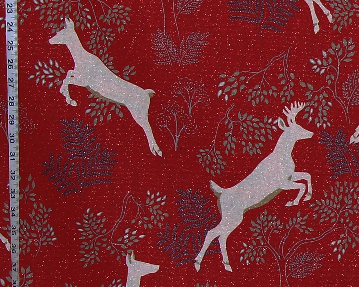 RED DEER HOLIDAY FABRIC