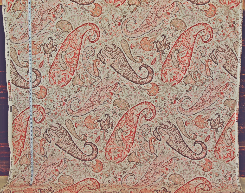 Pink and Orange Paisley Fabric