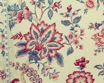 Clarence House Fabric Colonial floral Tree of Life red blue