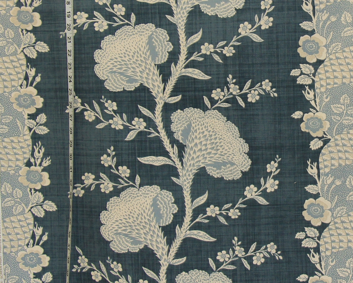 COLONIAL BLUE COXCOMB FABRIC