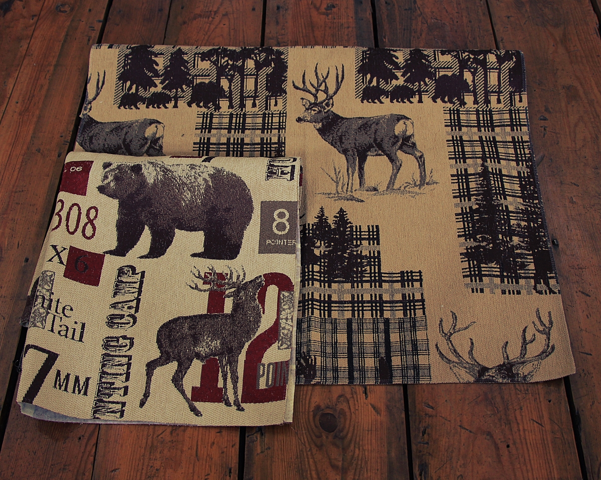 BEAR and DEER FABRIC SAMPLES