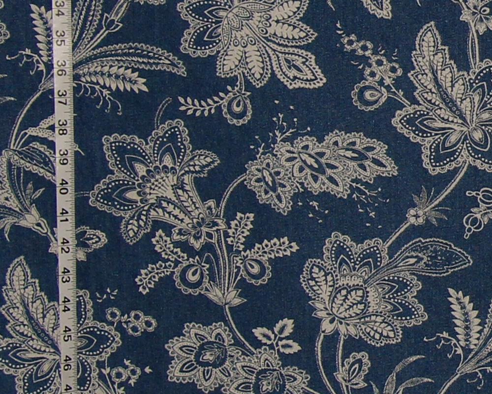 Blue Paisley Bandanna Fabric