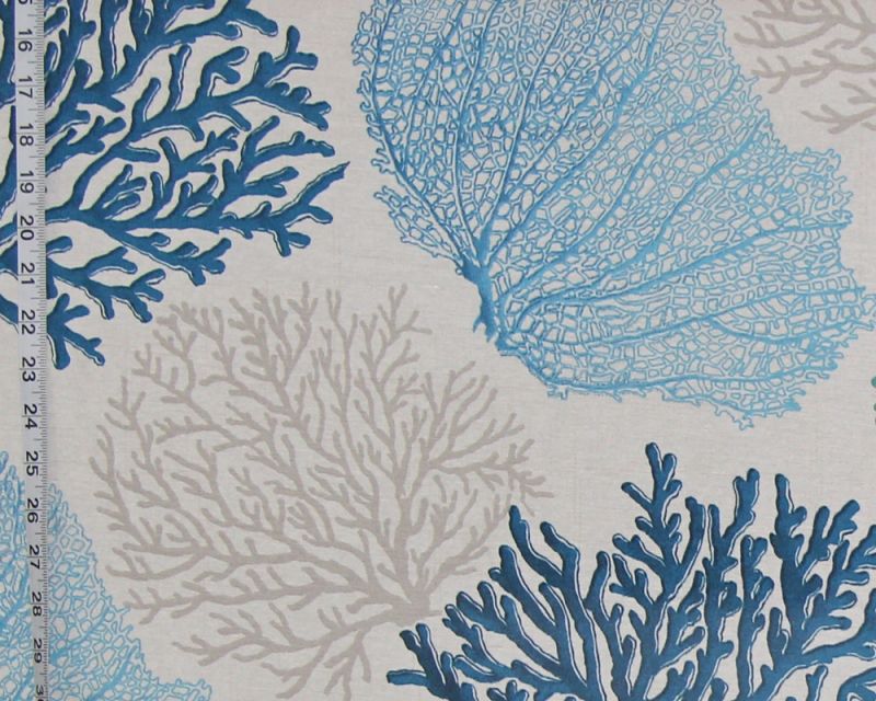Blue Coral Fabric