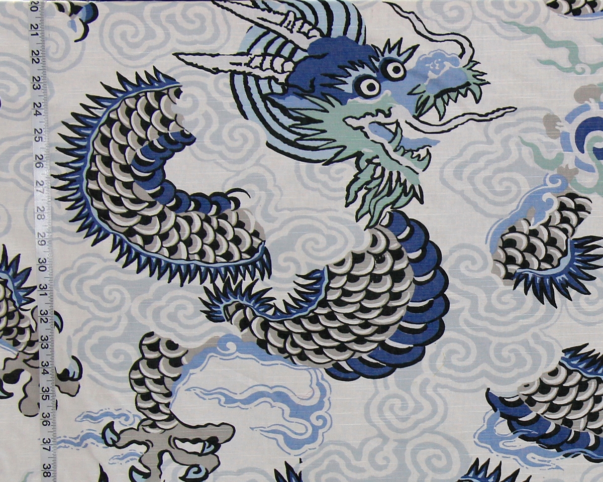 ASIAN ORIENTAL DRAGON FABRIC