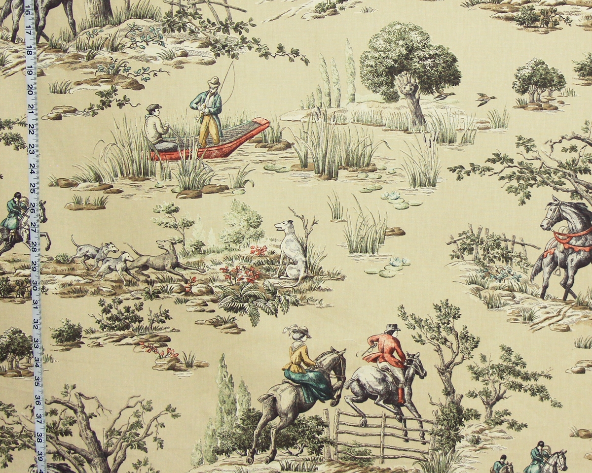 HORSE RIDING FISHING TOILE FABRIC