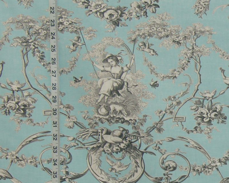 LIGHT BLUE FRENCH TOILE FABRIC