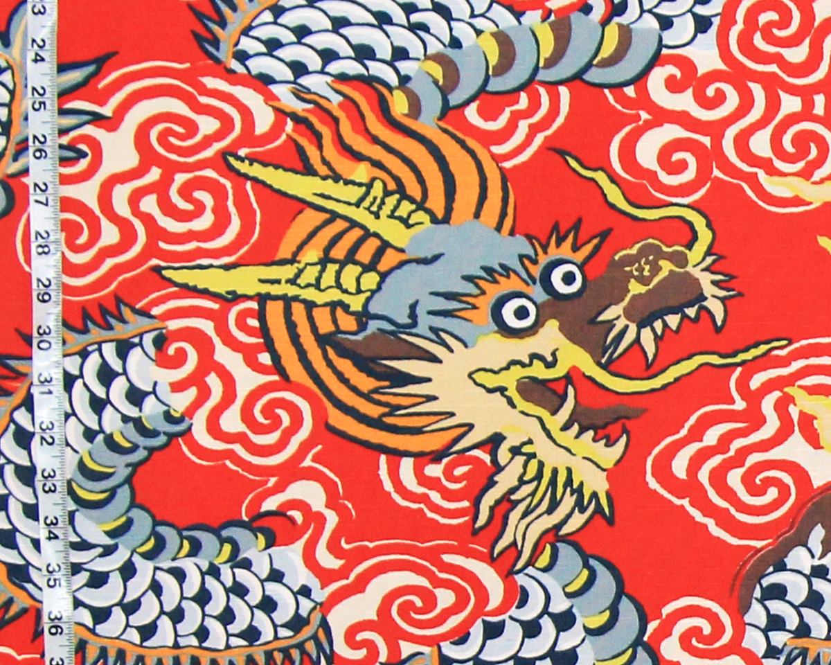 ORANGE DRAGON FABRIC