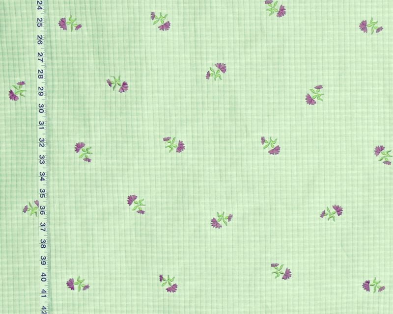 Embroidered Purple Floral Fabric