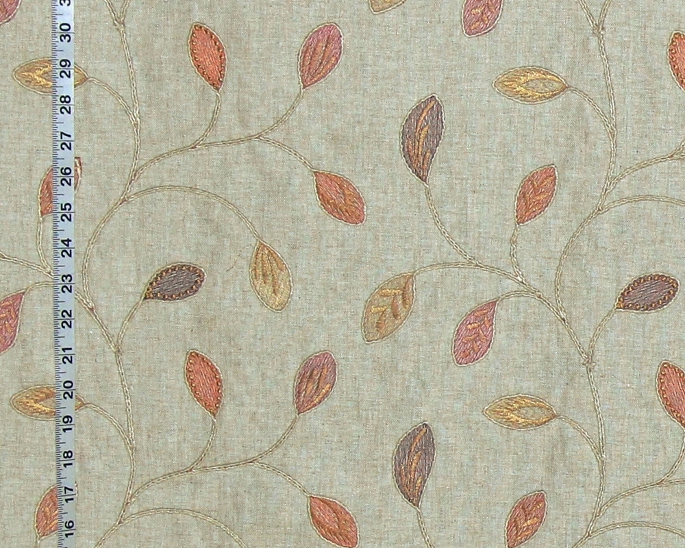 EMBROIDERED LEAF FABRIC