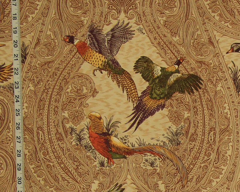 PHEASANT DUCK PAISLEY FABRIC