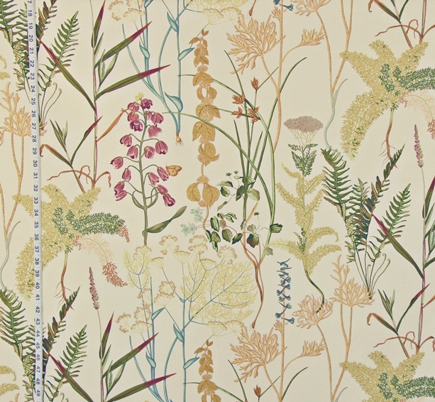 PURPLE FERN FRITILLARIA FABRIC