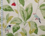 Bird fabric finch tropical jungle butterfly