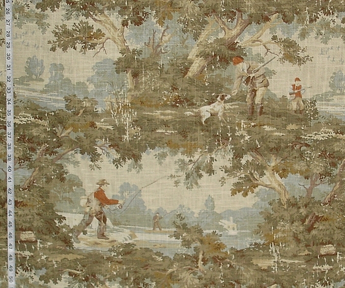 HUNTING FISHING TOILE FABRIC