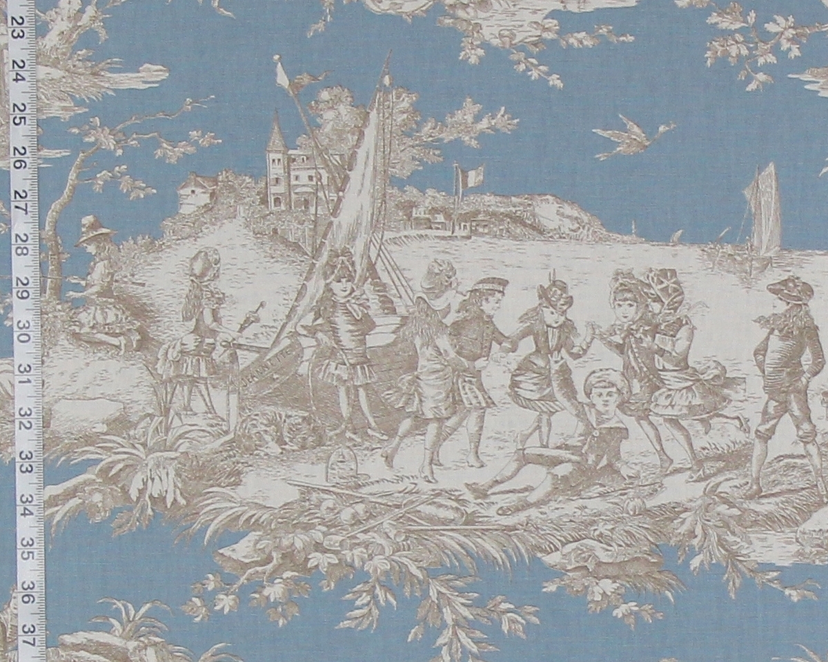 VICTORIAN CHILDREN TOILE FABRIC