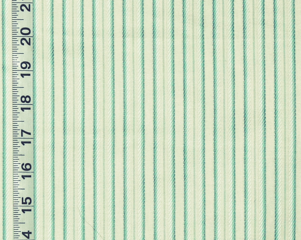 French ribbon striped fabric ombred seaglass blue