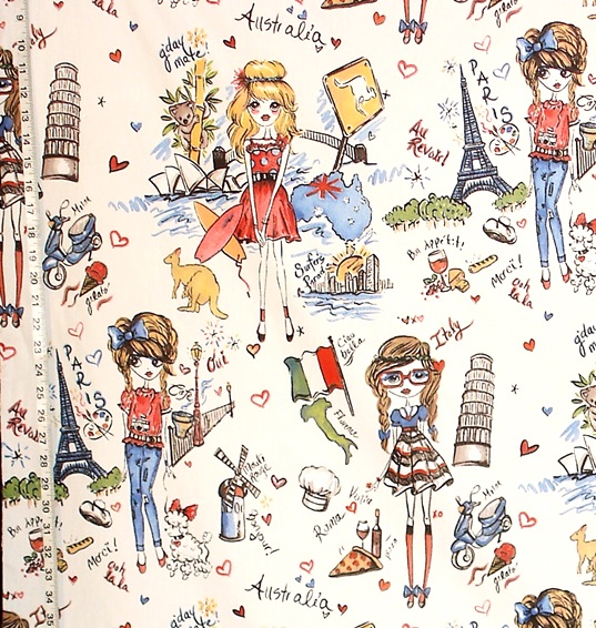GIRLY TRAVEL FABRIC
