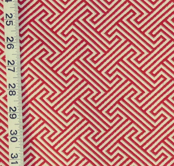 Red Greek Key Fabric Modern Geometric Reversible Upholstery From Red Greek Key Fabric Modern Geometric Reversible Upholstery