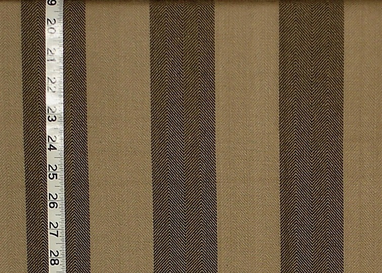 Black brown herringbone stripe fabric