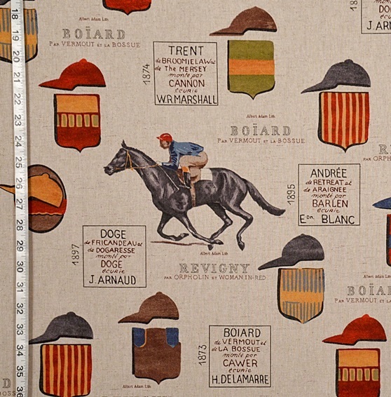 FRENCH HORSE RACING FABRIC