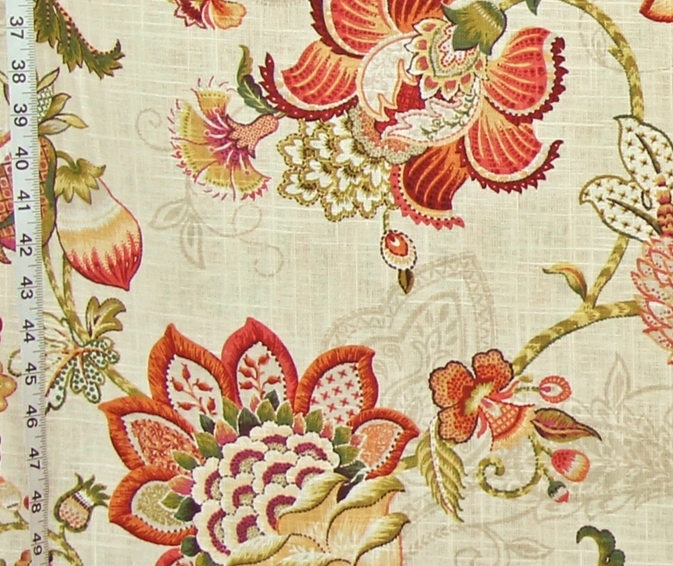 ORANGE INDIENNE FABRIC