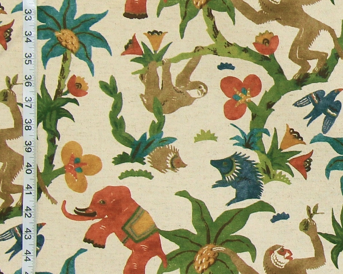 WHIMSICAL JUNGLE ANIMAL FABRIC