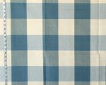 4" large blue Buffalo check fabric- ocean
