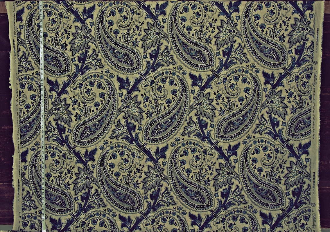 Blue Paisley Tree of Life Fabric