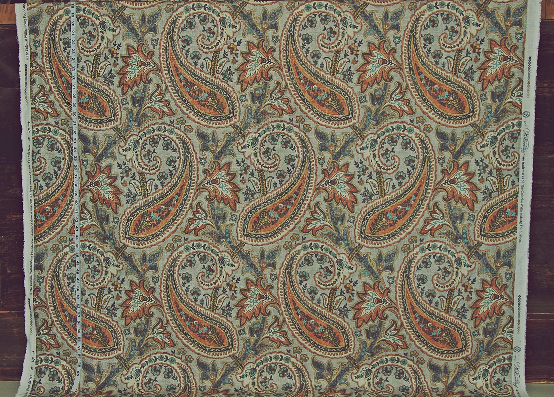 Orange Paisley Fabric