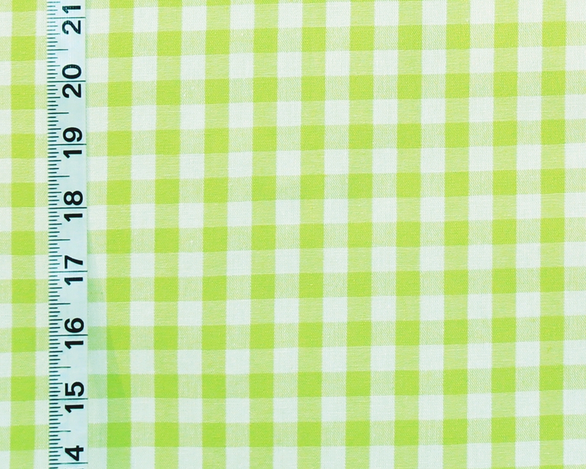 LIME GREEN CHECKED FABRIC