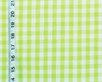 Yellow green lime checked gingham fabric