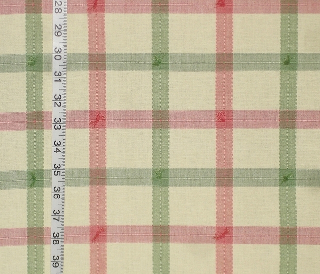 YELLOW PINK GREEN MADRAS PLAID FABRIC