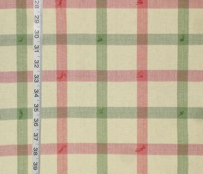 YELLOW PINK GREEN MADRAS PLAID FABRIC