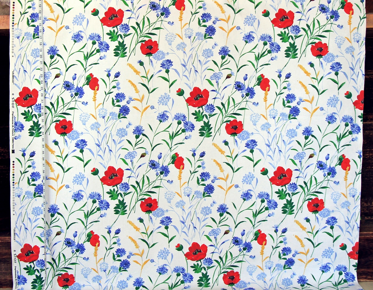 POPPY CORNFLOWER MEADOW FABRIC