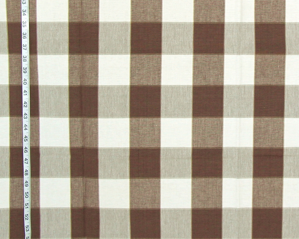 CHOCOLATE BROWN BUFFALO CHECK FABRIC