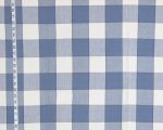 Large French blue buffalo check fabric RT-Monr- D2933 Sky