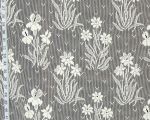 Nottingham lace curtain fabric iris daffodil creme
