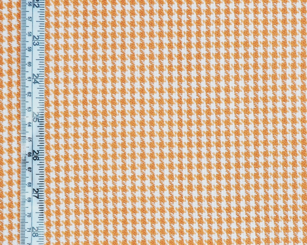 Orange Houndstooth Fabric
