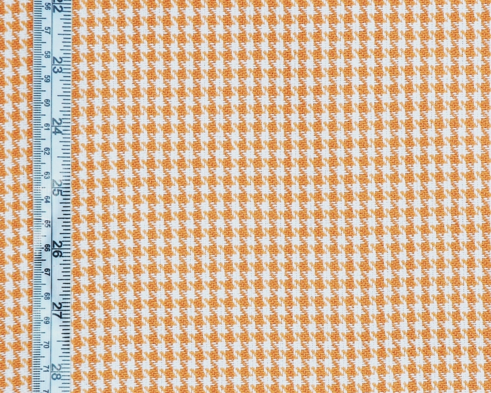 Orange Houndstooth Fabric