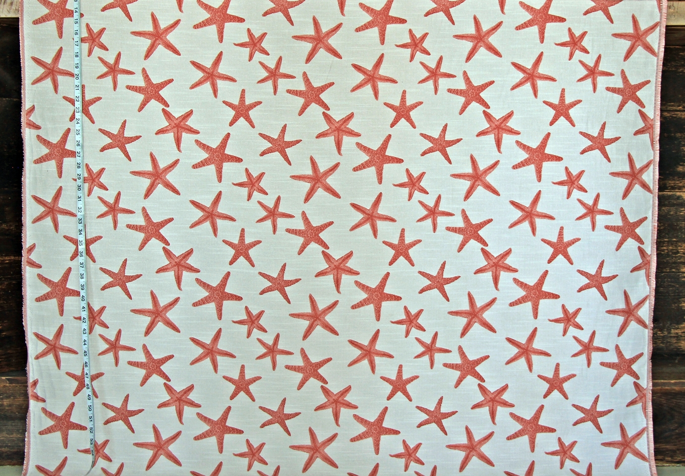 SALMON ORANGE SEA STAR FABRIC