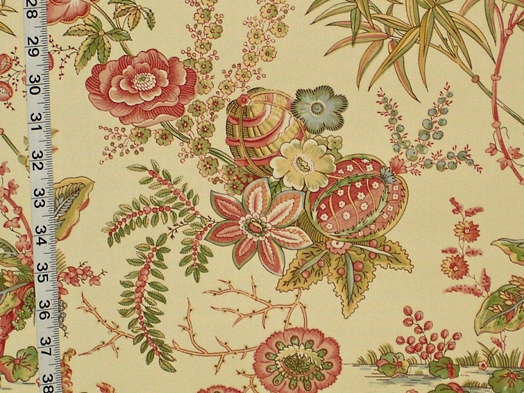 Schumacher Fabric with Japanese Temari Balls